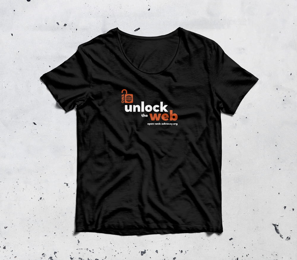 Download Unlock the Web t-shirt image